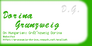dorina grunzweig business card